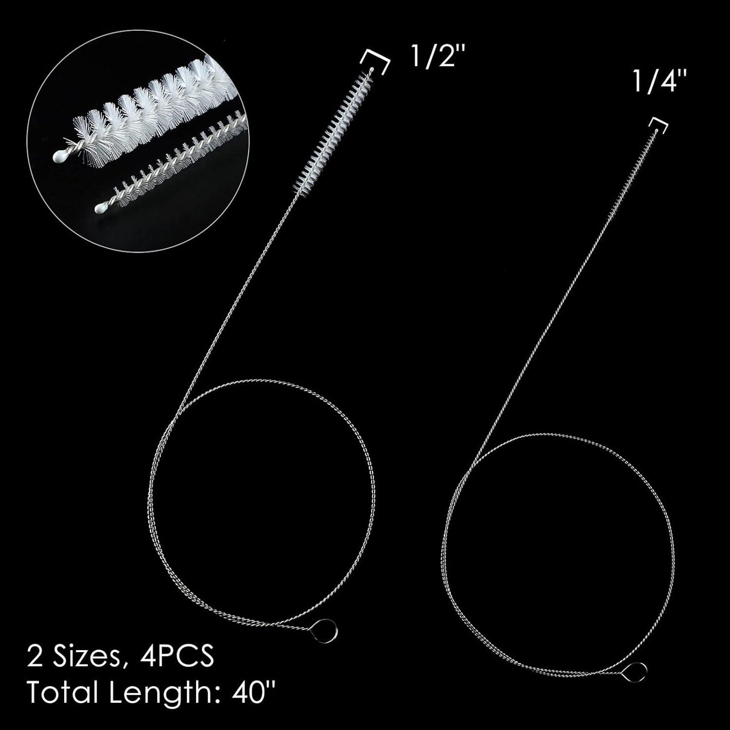 40 inch G-Tube (Button) or Naso-gastric Feeding Tube Brush (Pack of 4) - Anjelstore