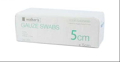 Walker’s 8-Ply WOVEN Gauze Swabs 5cm x 5cm Pkt 200