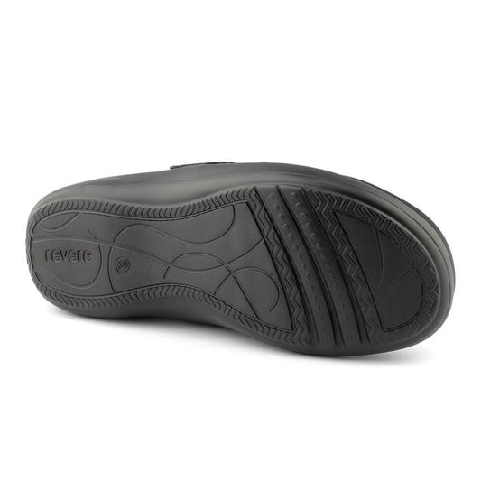 Revere Izmir Slip on Wider Orthopaedic Footwear – Black