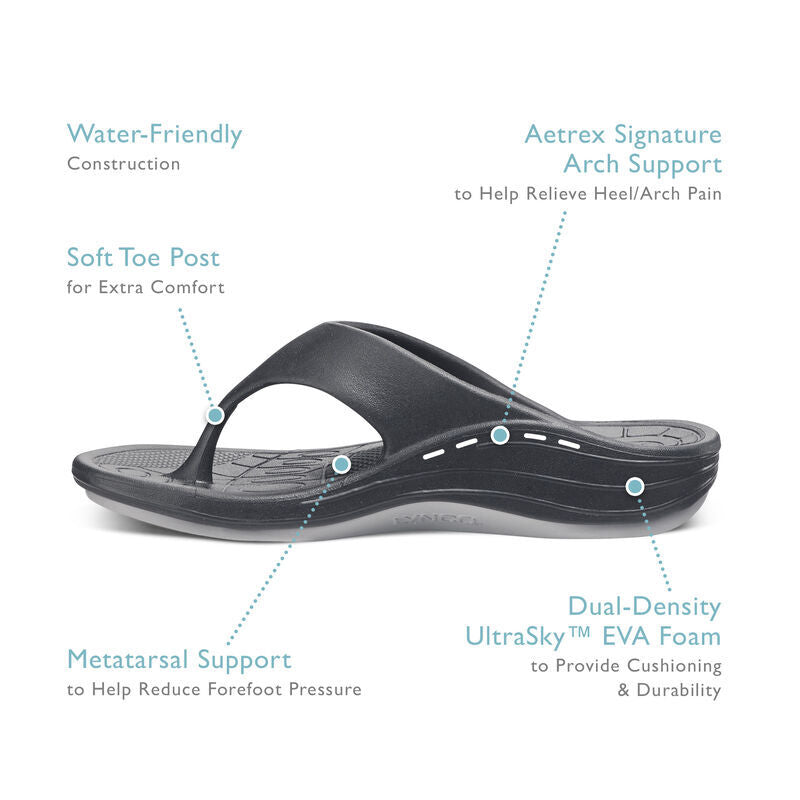 Aetrex Maui Mens Orthotic Flip Flops - Anjelstore