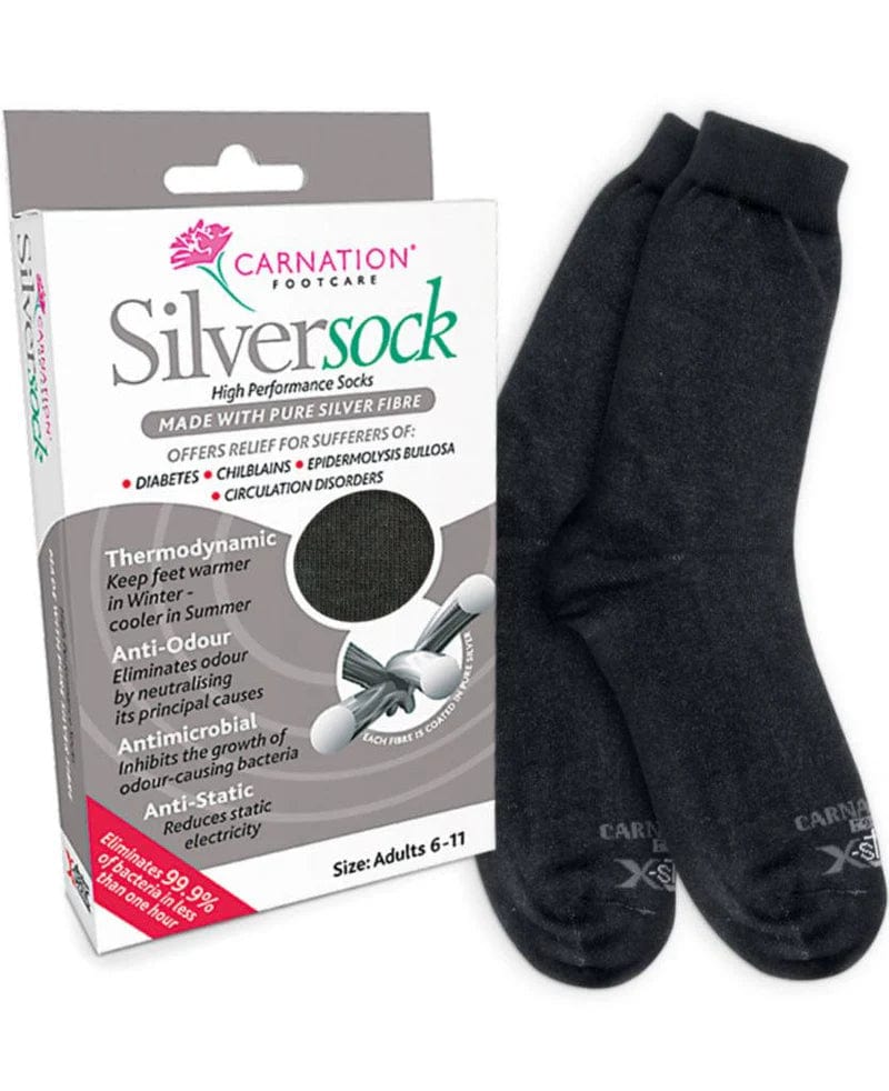 Crew Length Silver Anti-Bacterial & Thermodynamic High Performance Socks