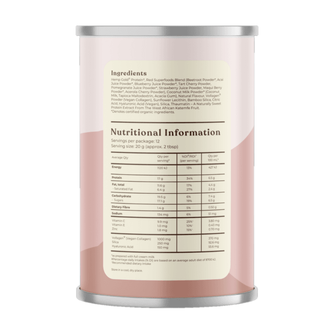 Hemp Foods Australia Plant Based Collagen 240 grams - Anjelstore