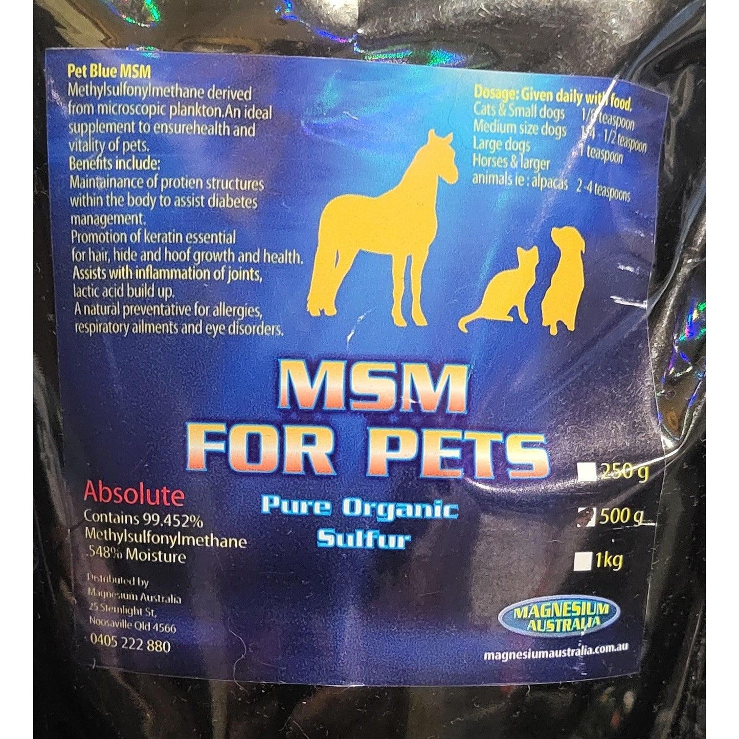 MSM For Pets (Pure Organic Sulfur) - Anjelstore