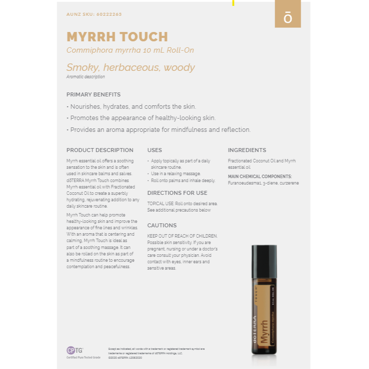 MYRRH TOUCH Commiphora myrrha 10 mL Roll-On - Anjelstore