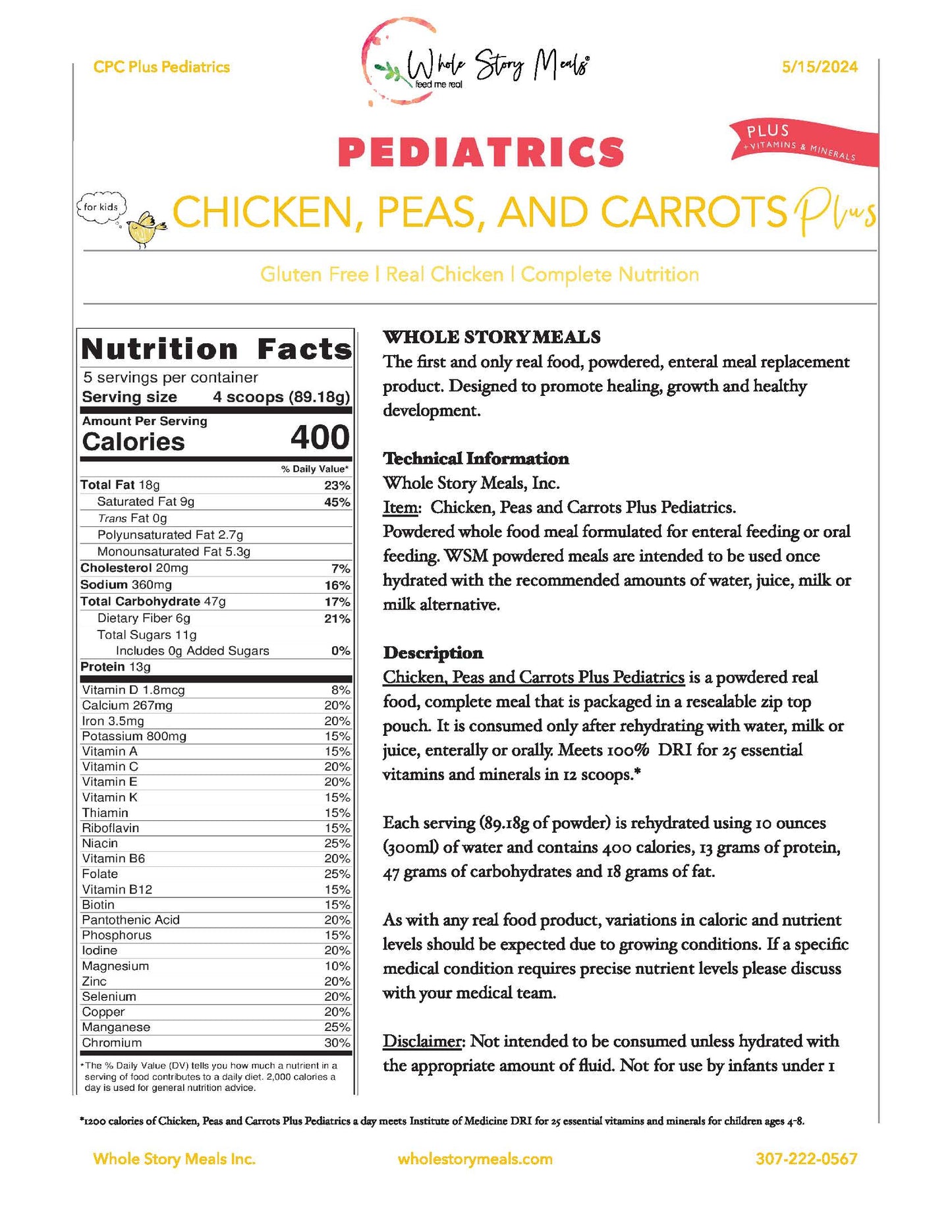 NEW ENTERAL NUTRITION Whole Story Meals Enteral Nutrition - Anjelstore