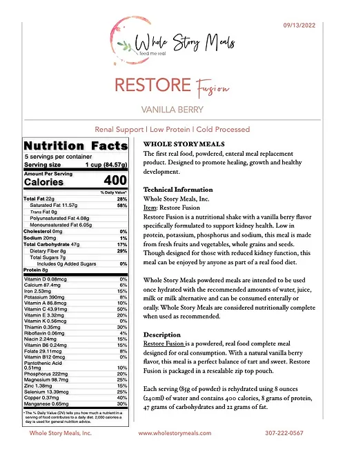 NEW ENTERAL NUTRITION Whole Story Meals Enteral Nutrition - Anjelstore