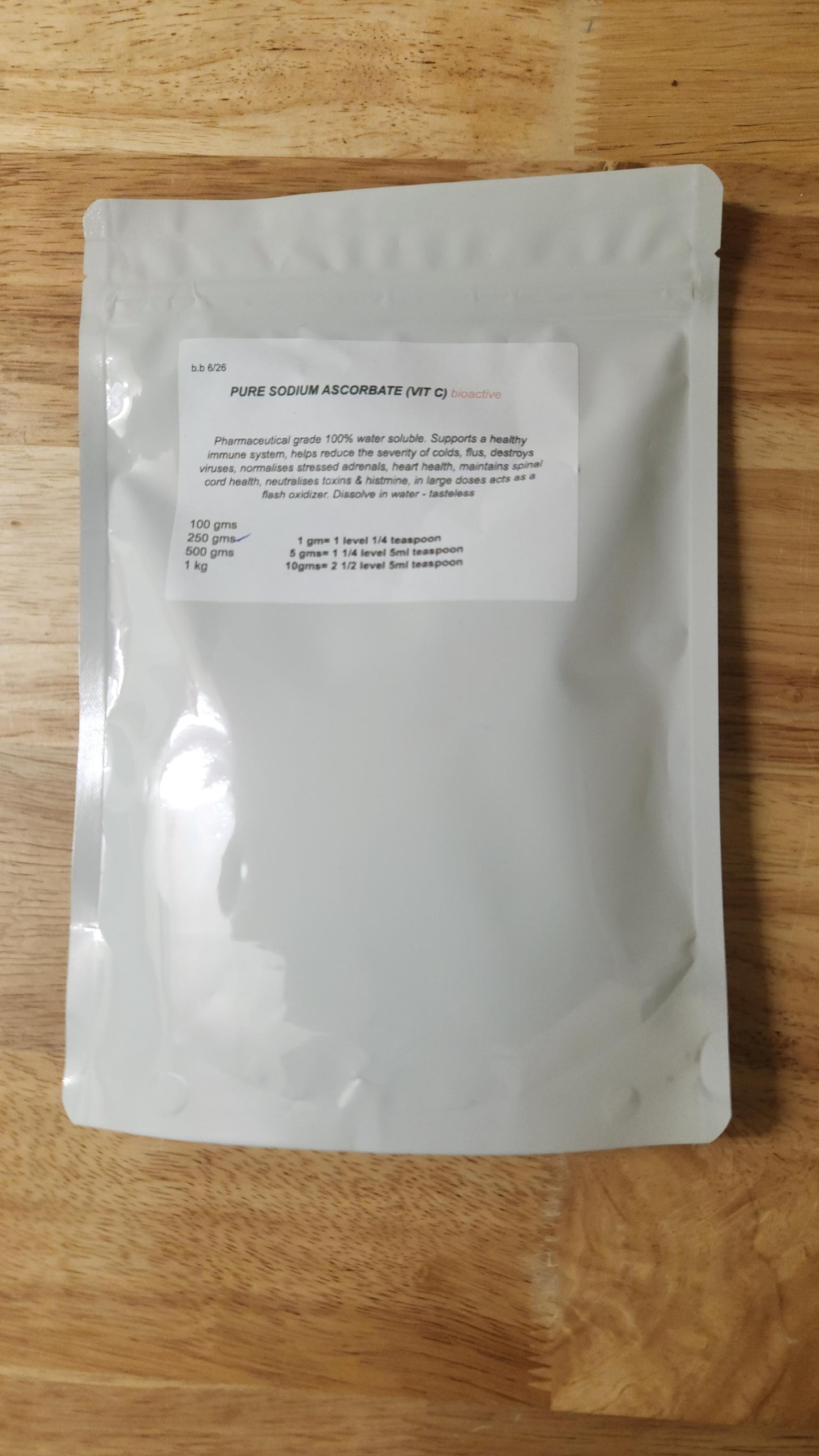 Bioactive Aust Sodium Ascorbate (Vit C) Powder
