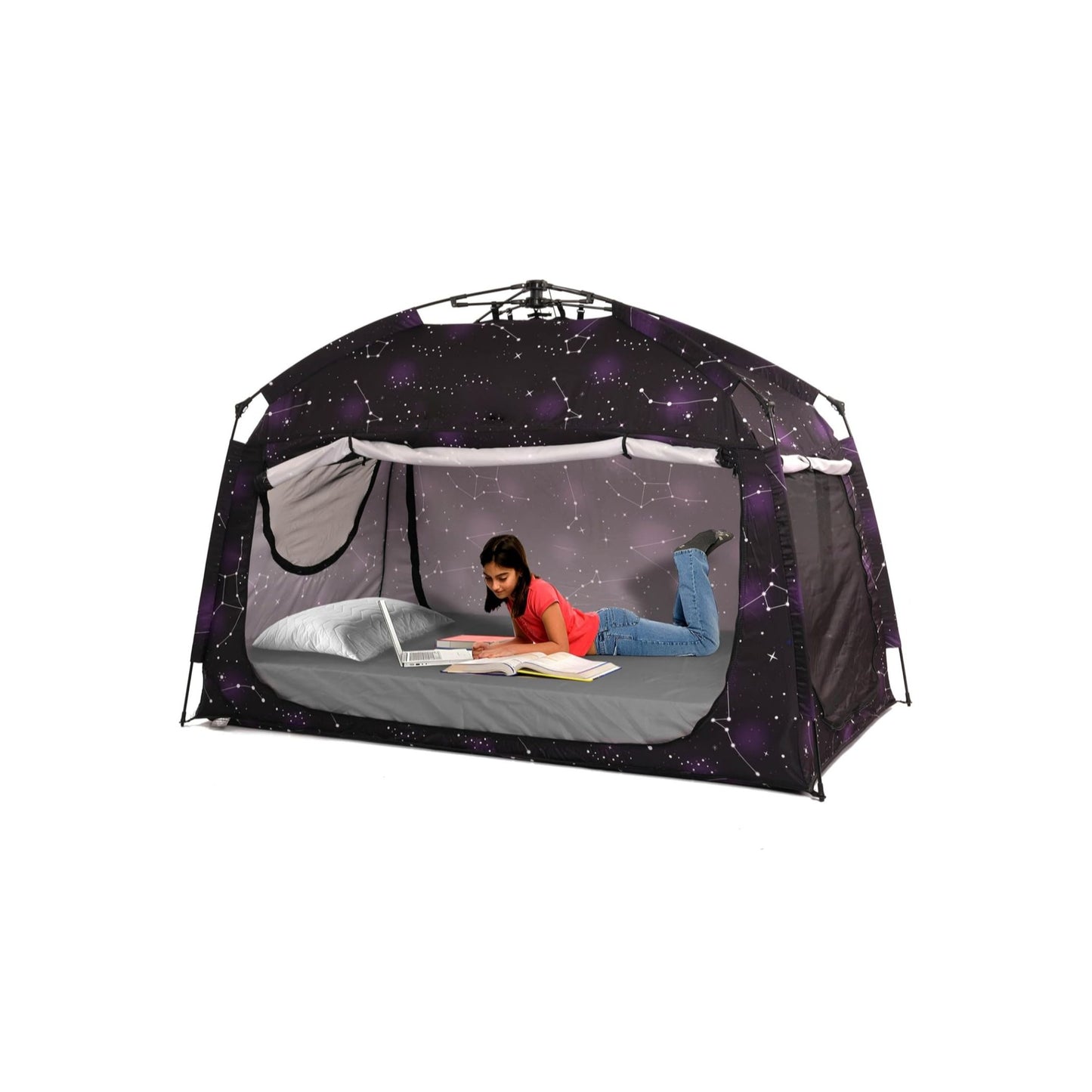 Starry Night Indoor Privacy Warm Breathable Pop Up Sensory Canopy for Kids and Adults (dysregulation control)
