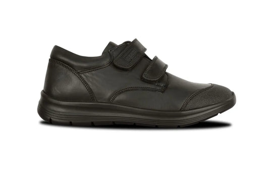 Skobi Howard Leather School Shoes. Black