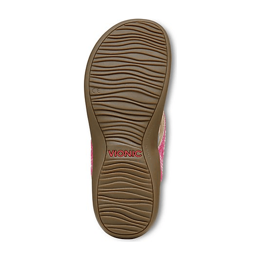 Vionic Leather Sandals -Dillon (Pink, Metallic, Blue) - Anjelstore