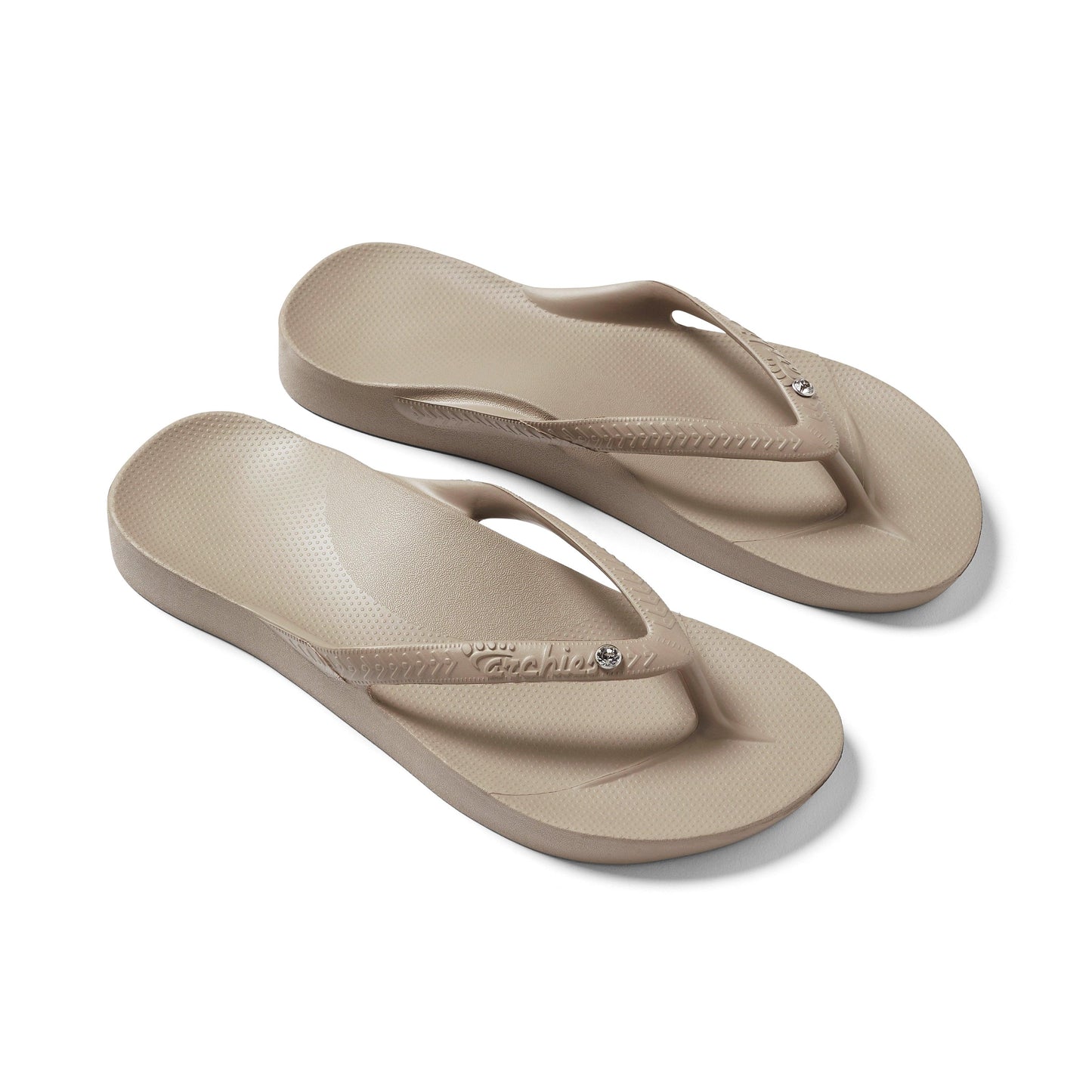 Archies Crystal Contoured Arch Support Flip-Flops - Anjelstore