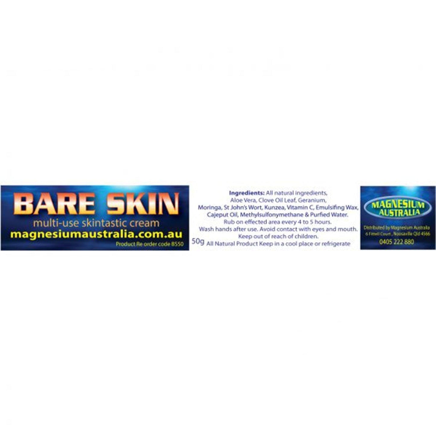 Bare Skin Cream 50g (Magnesium Australia) - Anjelstore