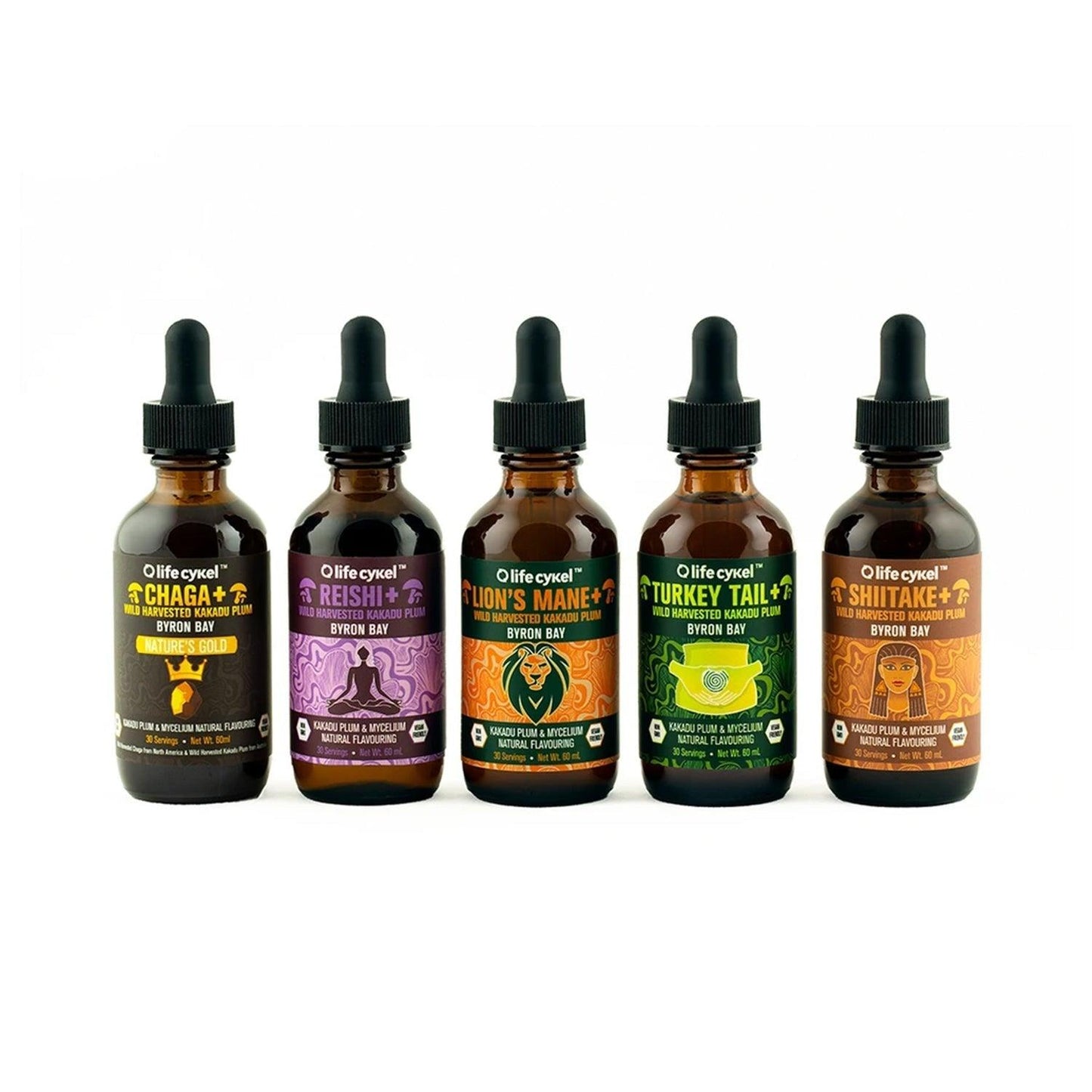 Biohacker Set™ of 5 Liquid Extracts Life Cykel Mushroom Extract - Anjelstore