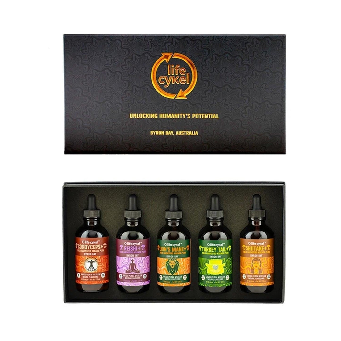 Biohacker Set™ of 5 Liquid Extracts Life Cykel Mushroom Extract - Anjelstore