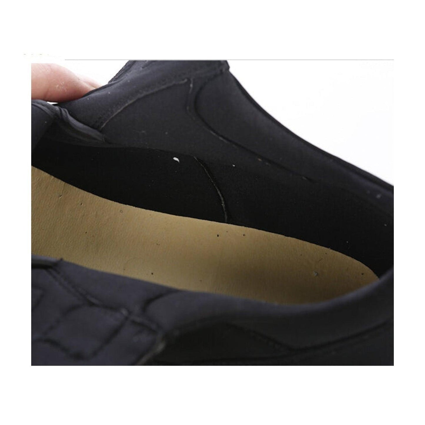 Black Leather / Neoprene Medical Grade Diabetic Footwear - Anjelstore