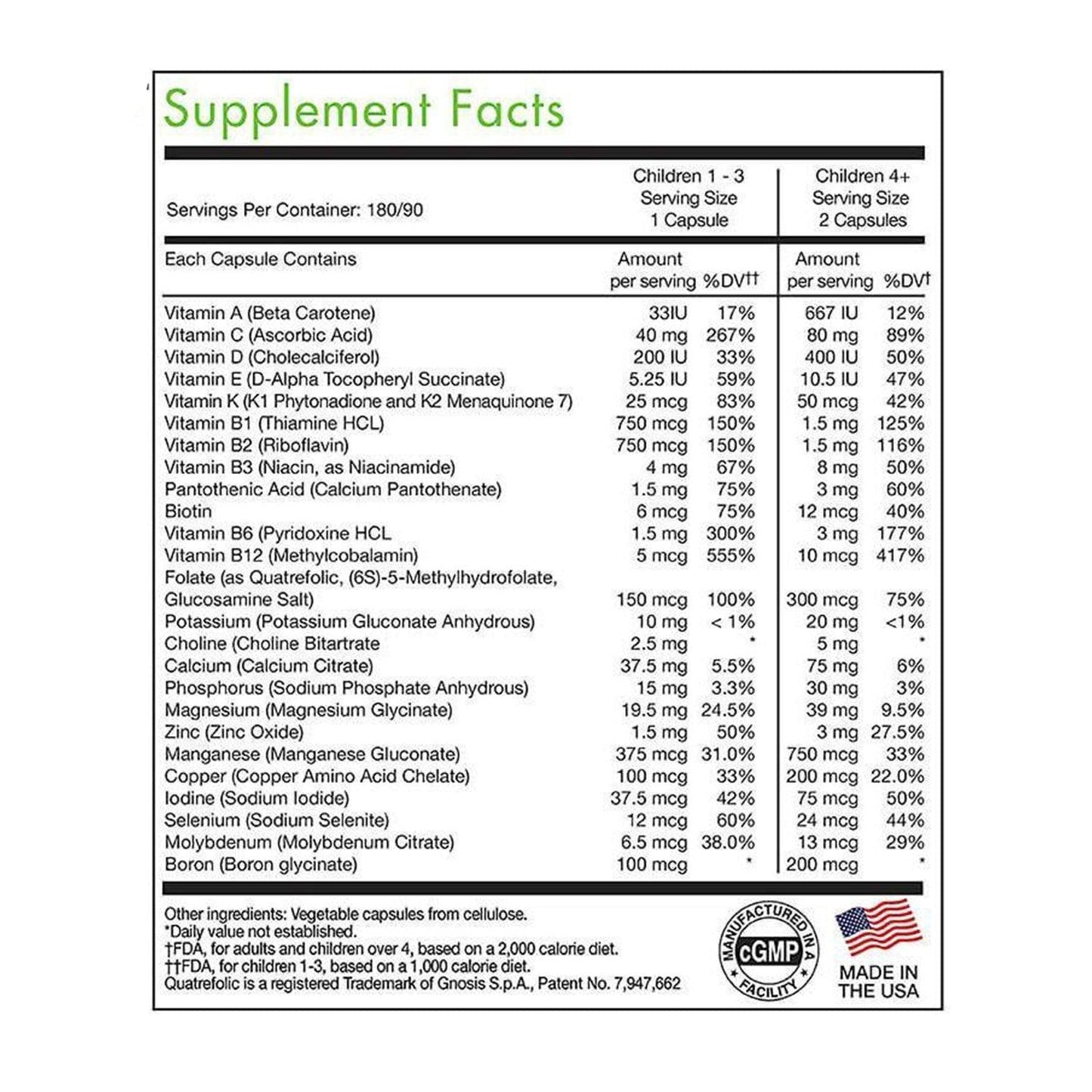 CHILDREN’S MULTICAP 180 capsules Pure Vitamin Club 180 Capsules - Anjelstore