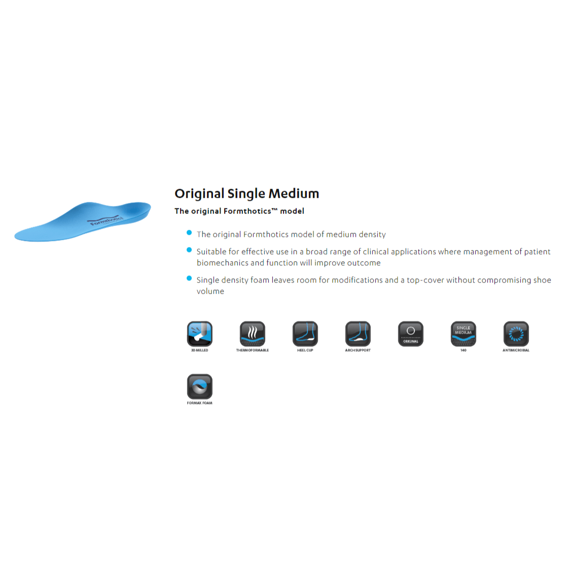 Formthotics Blue Firm Density Full Length Orthotic Pair (102) - Anjelstore