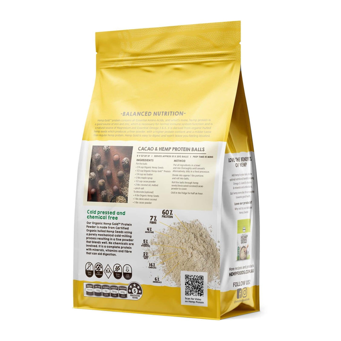 Hemp Foods Australia Organic Hemp Gold™ Protein - Anjelstore