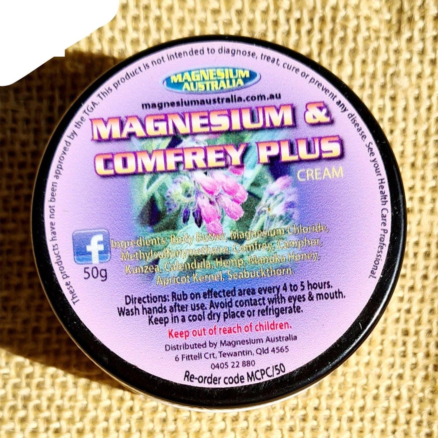 Magnesium and Comfrey Plus Cream 50g (Magnesium Australia) - Anjelstore