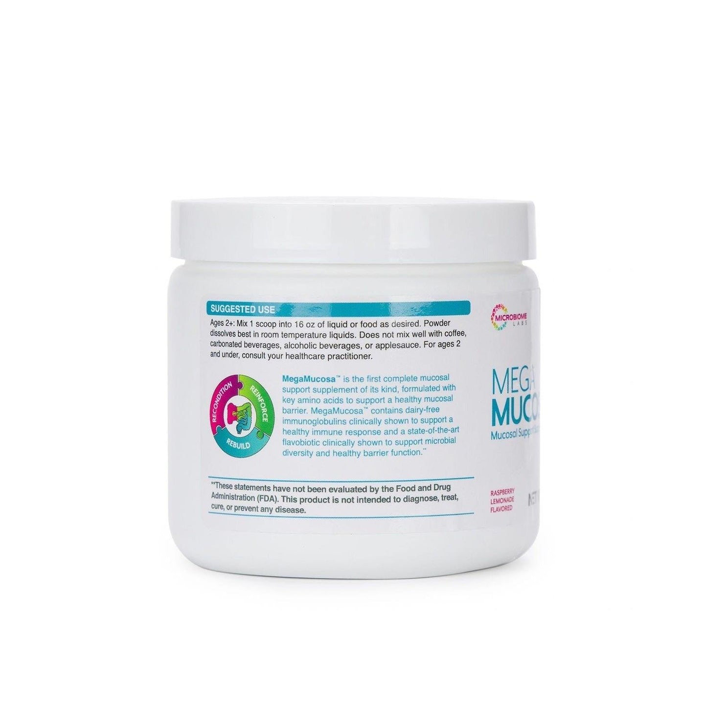 MegaMucosa Microbiome Labs (150g) Lemonade & Raspberry Flavoured Powder - Anjelstore