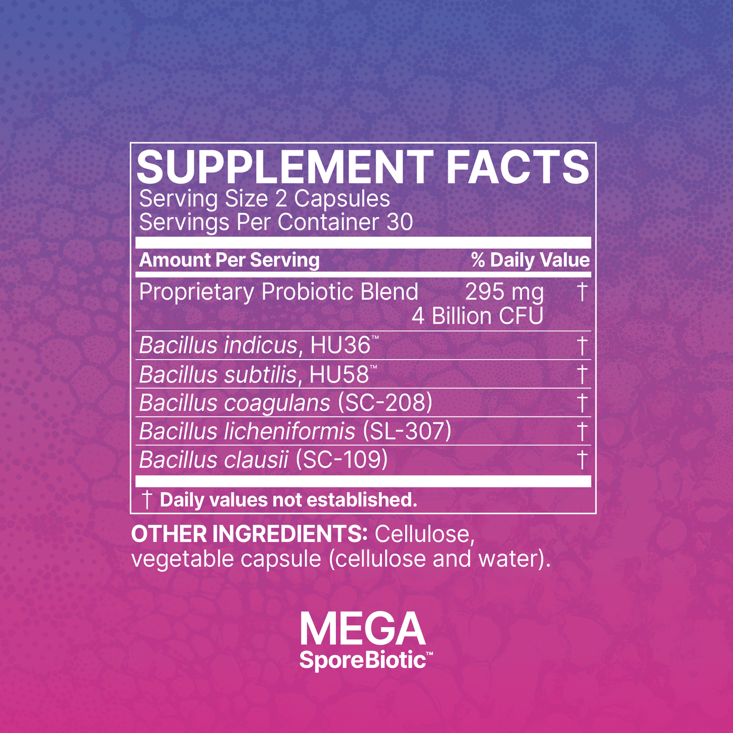 MegaSporeBiotic Probiotic Supplement Microbiome Labs (60 / 180 capsules) - Anjelstore