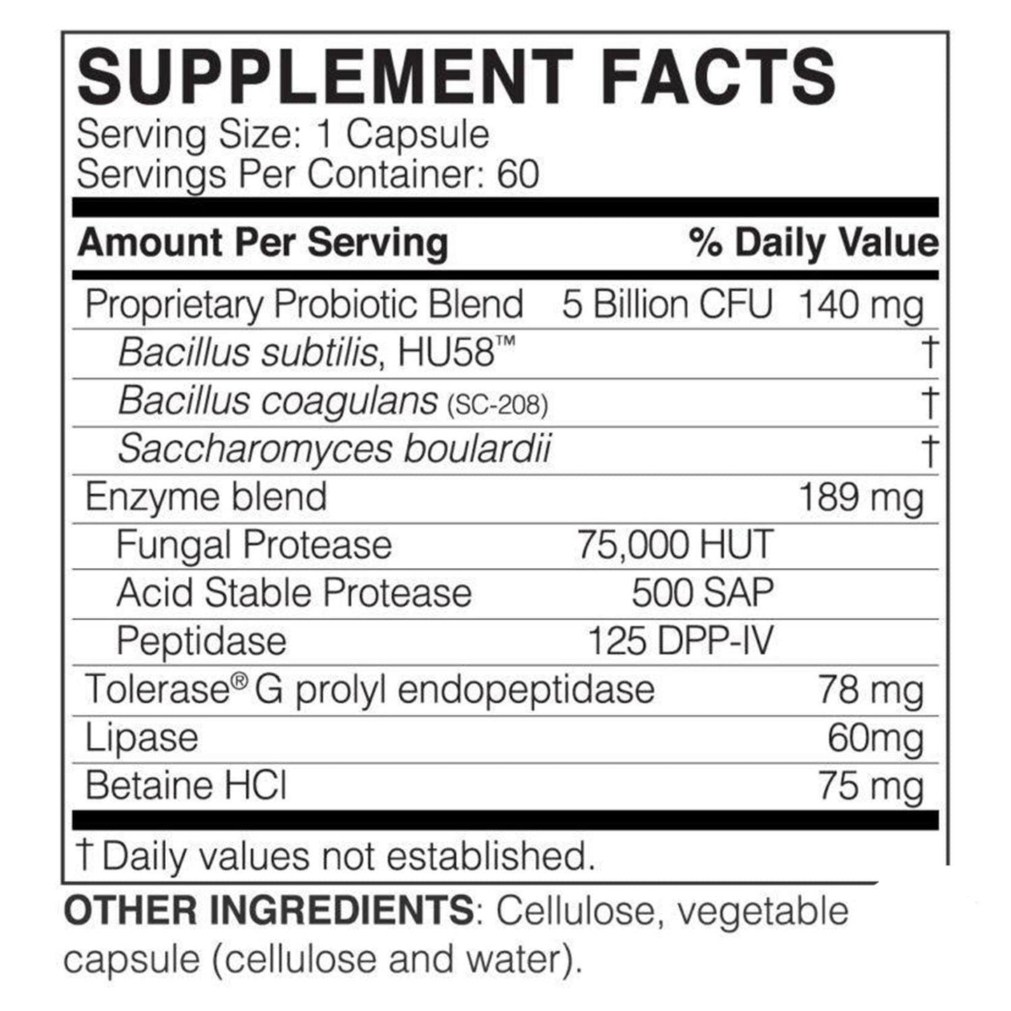 Microbiome Labs Wheat Rescue gluten digestion 60 capsules - Anjelstore