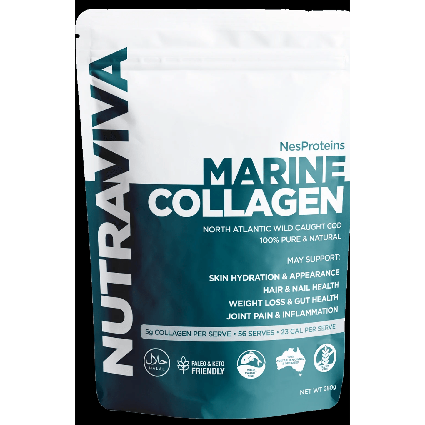 Nutraviva Premium Natural Marine Collagen Powder 280g - Anjelstore