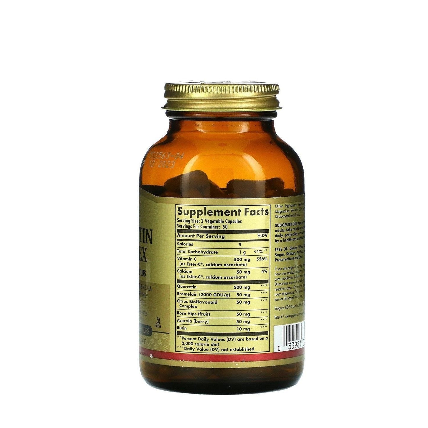 Quercetin Complex (Immune & Allergy Support)with Ester C plus 120 vegi caps - Anjelstore