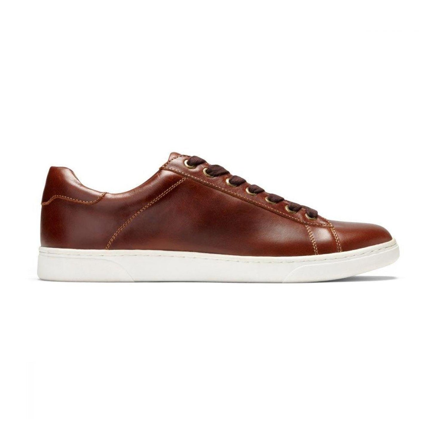 Vionic Mens Baldwin Lace-up Leather Sneaker Black & Brown - Anjelstore