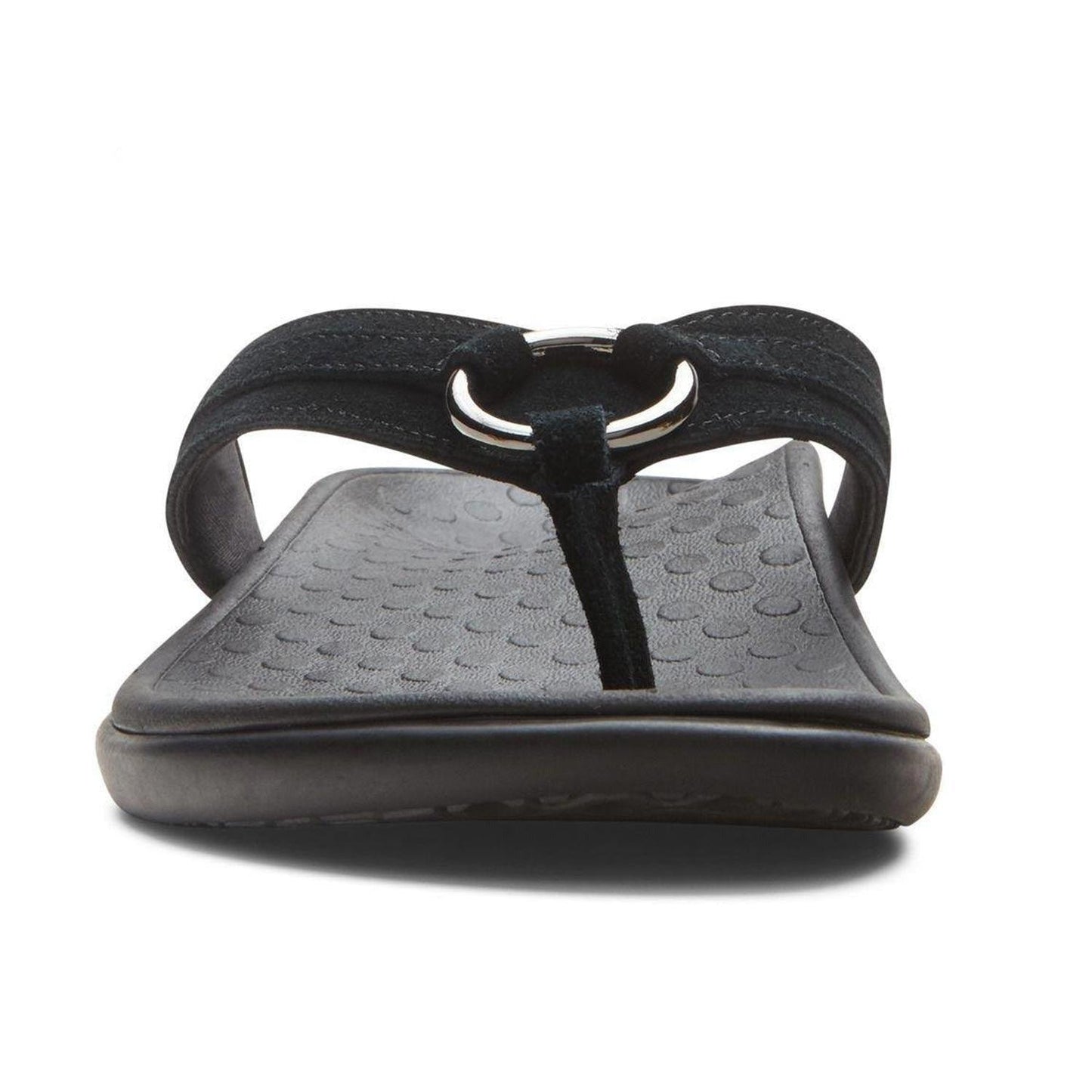 Vionic Tide Aloe Toe Post Black Arch Flip Flops - Anjelstore
