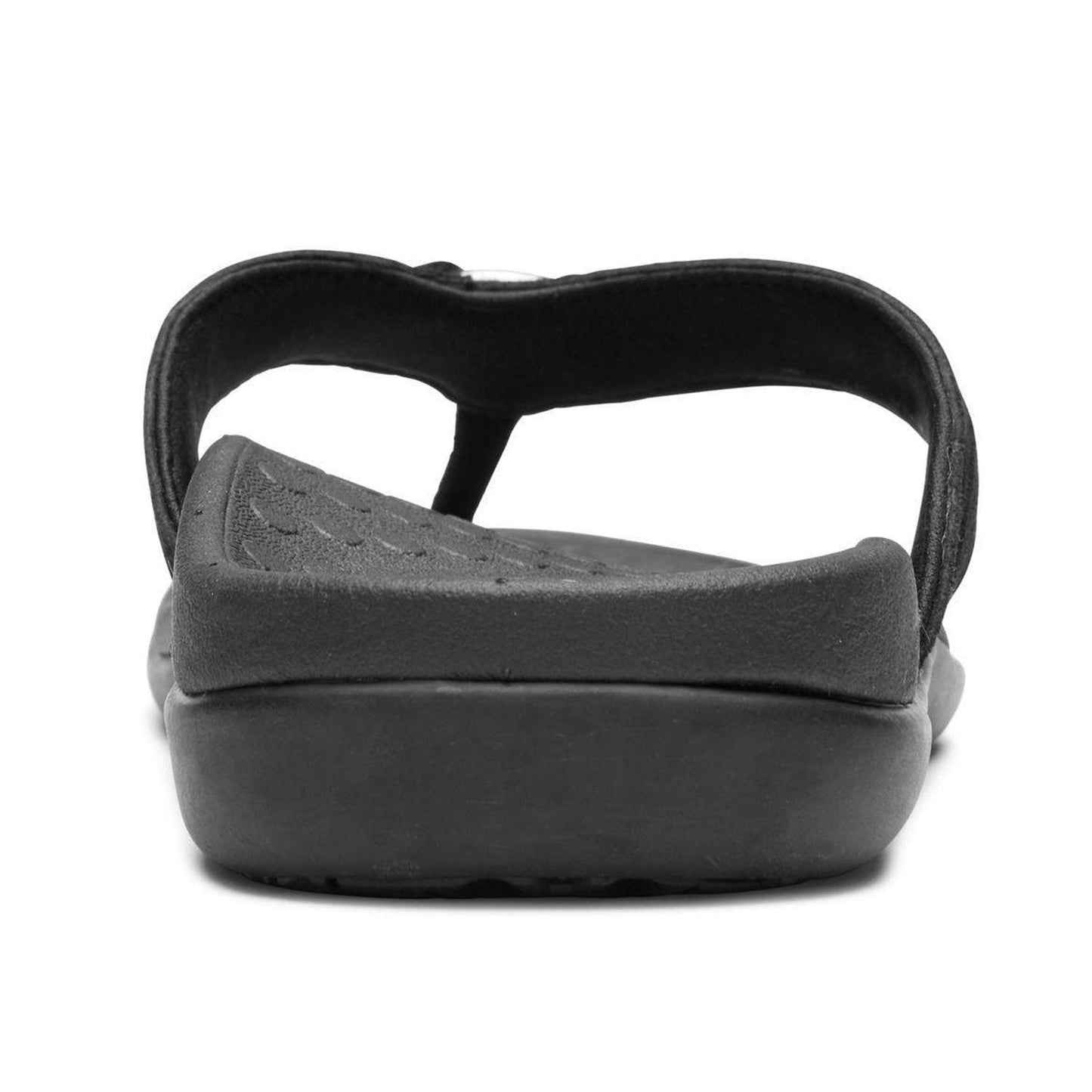 Vionic Tide Aloe Toe Post Black Arch Flip Flops - Anjelstore