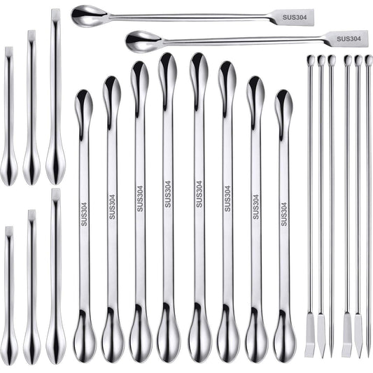 22 Pieces Stainless Steel Micro Spoon Set (supplement dispensing) - Anjelstore 
