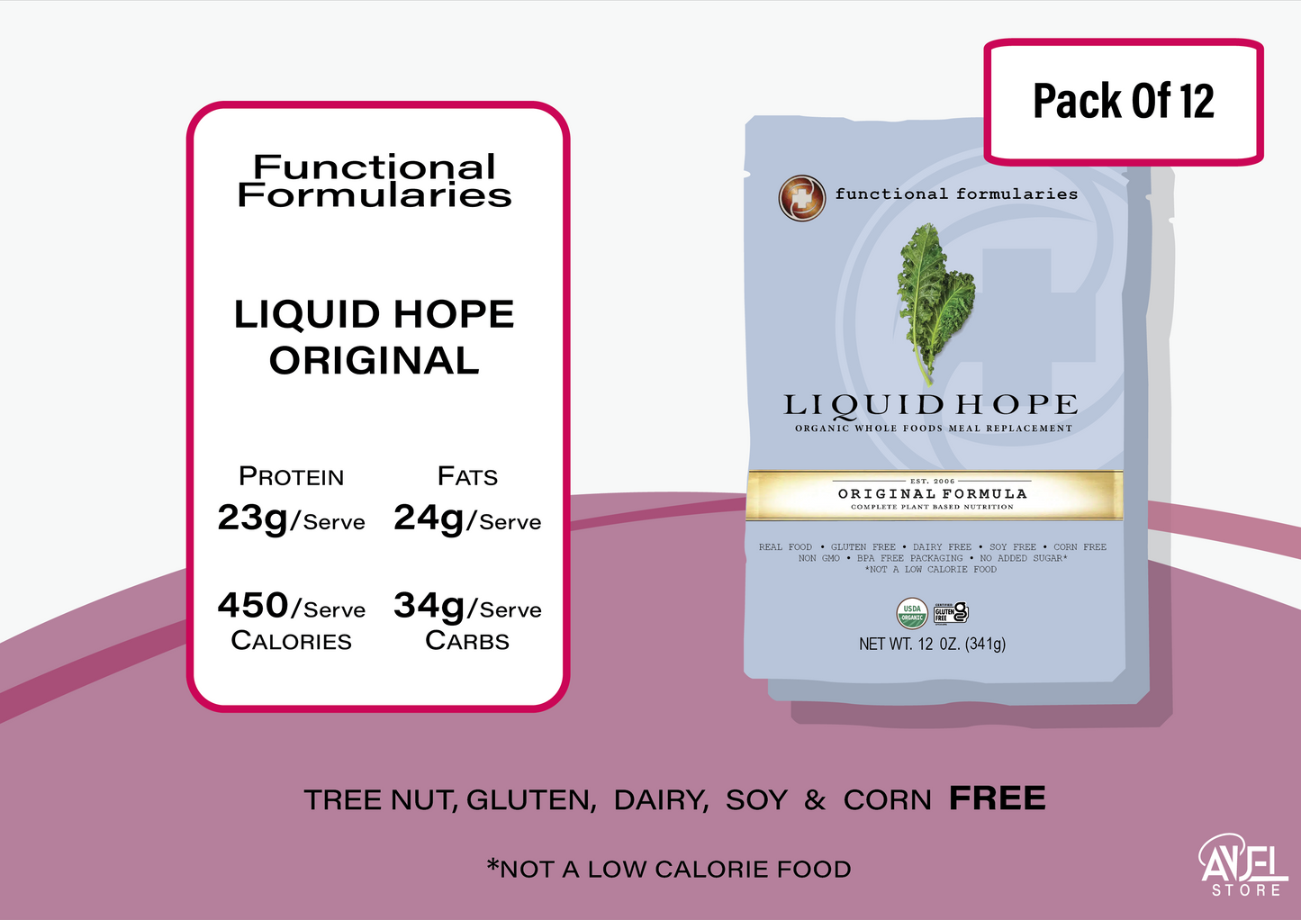 Liquid Hope Original Organic Enteral Nutrition 341g