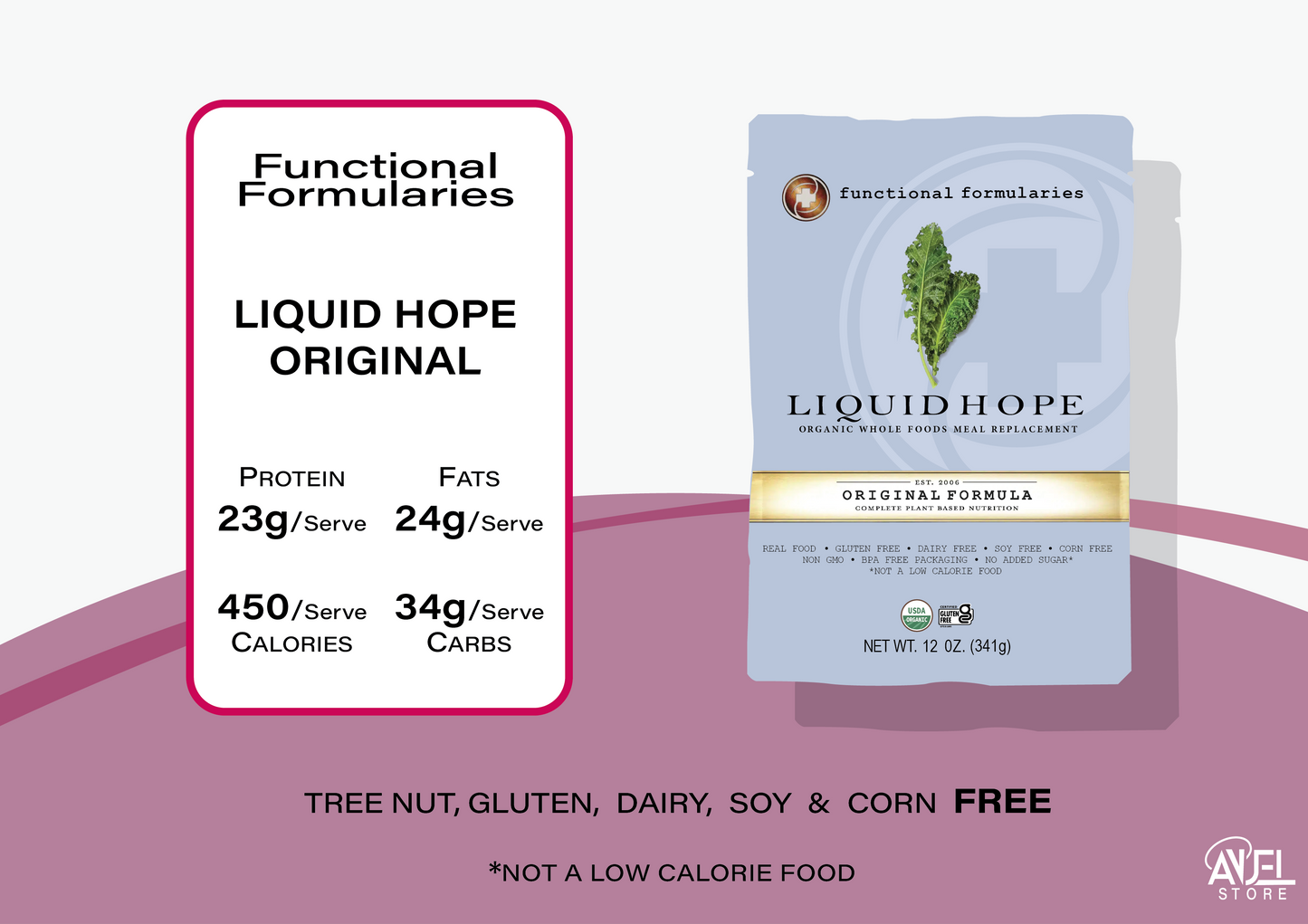 Liquid Hope Original Organic Enteral Nutrition 341g