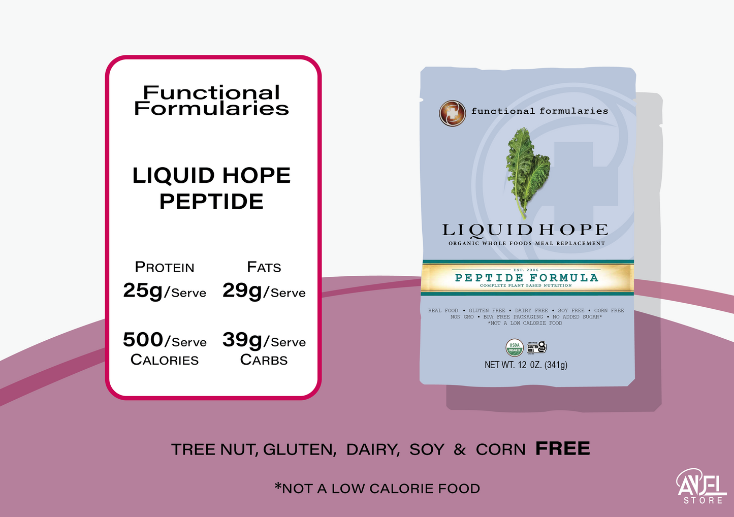 Liquid Hope Peptide Adult Organic Enteral Nutrition 341g