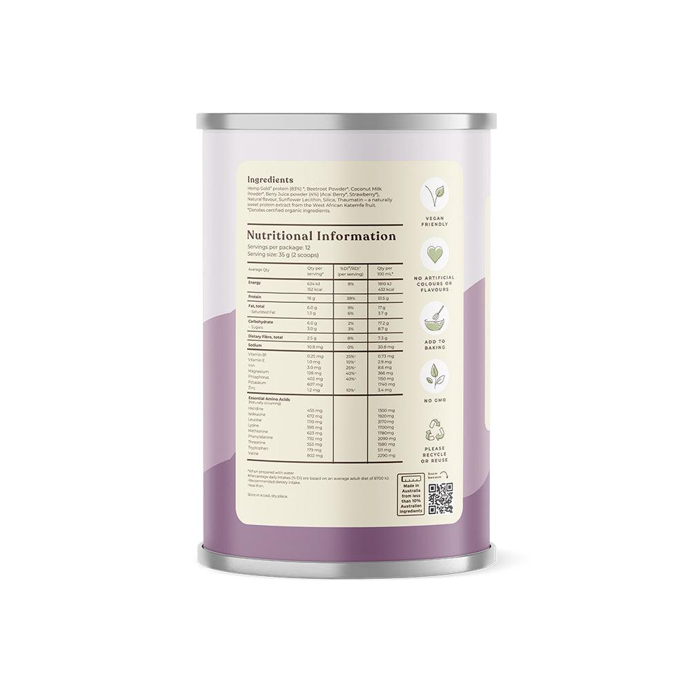 Hemp Food Australia Organic Hemp Protein Vanilla, Chocolate and Mixed Berry 420g - Anjelstore 