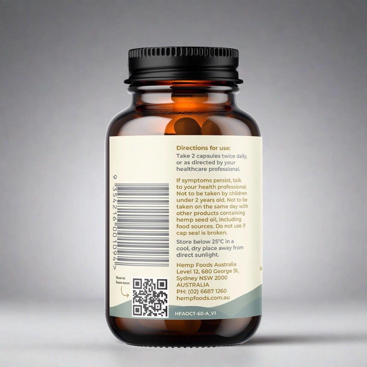 Hemp Foods Australia Pain Relief Hemp Seed Oil Capsules (60 softgels) - Anjelstore 