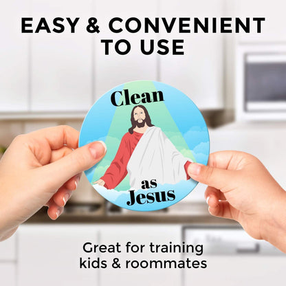 Jesus / Devil Double Sided Magnet - Clean Dirty Indicator for Dishwasher - Anjelstore 