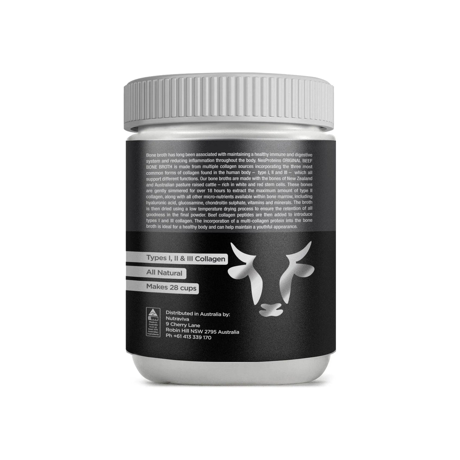 Nutraviva Australian Beef Bone Broth Powder (Pure and Original varieties) - Anjelstore 