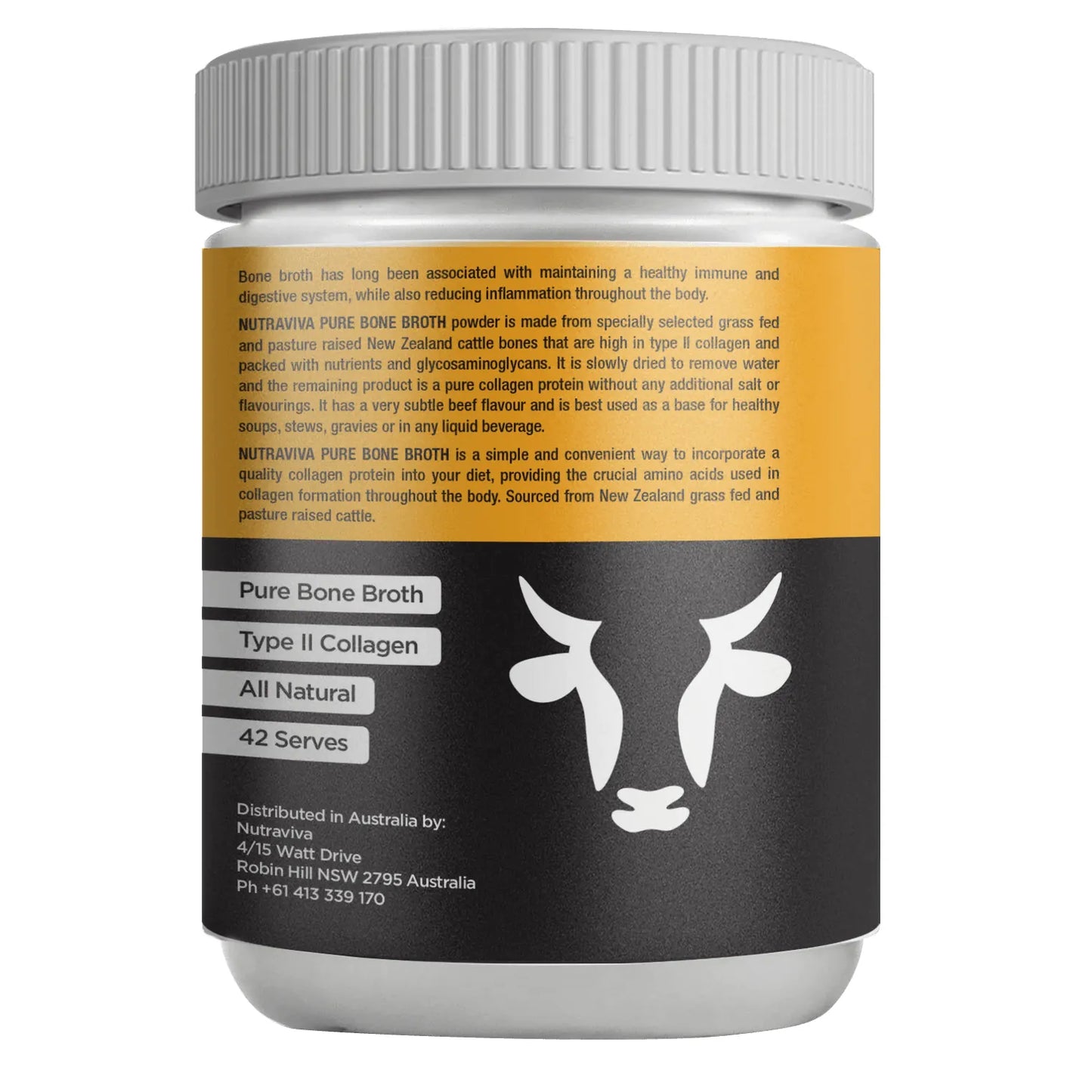 Nutraviva Australian Beef Bone Broth Powder (Pure and Original varieties) - Anjelstore 