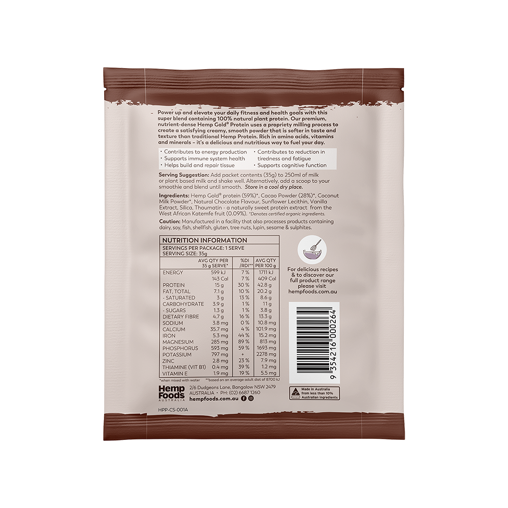 Organic Hemp Protein 35g Single Serve - Variety of Flavors, Nutrient-Rich, Delicious, and Healthy - Anjelstore 