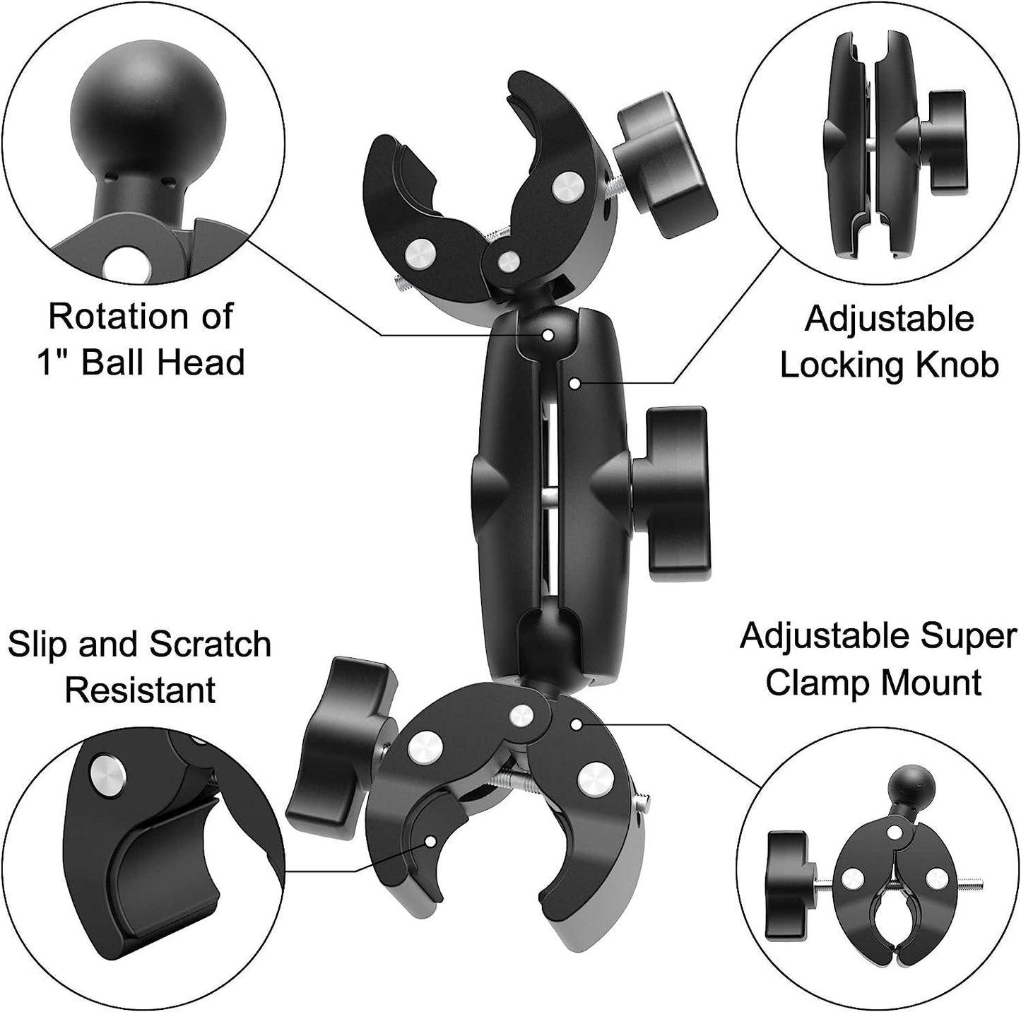 Pole Double Mount Clamp Bracket for IV Pole, AAC device, iPad device holder etc. - Anjelstore 