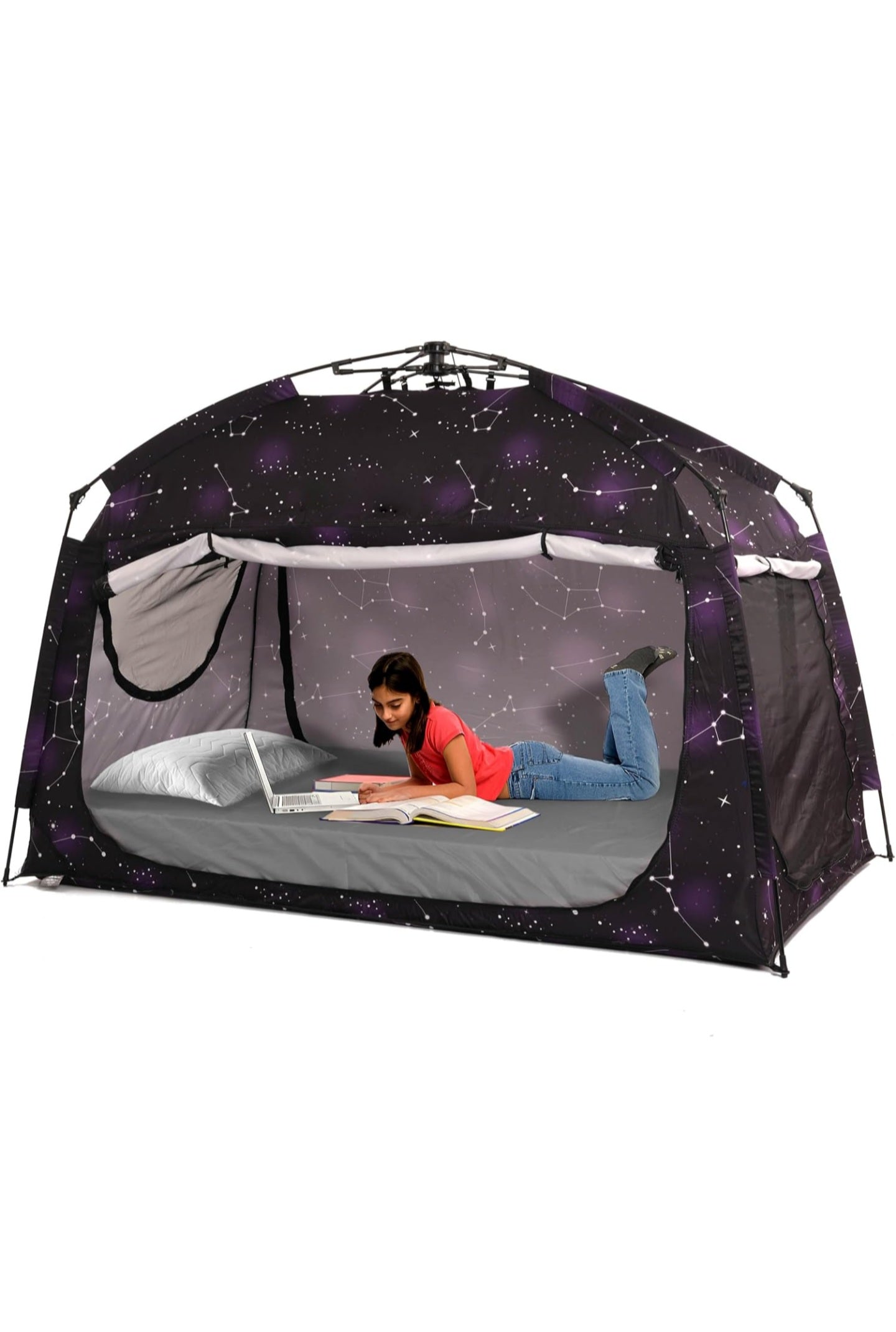Starry Night Indoor Privacy Warm Breathable Pop Up Sensory Canopy for Kids and Adults (dysregulation control)