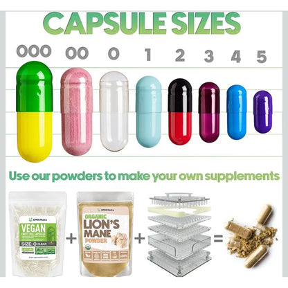 Size 00 Purple Carrot Empty Vegan Capsules – 100 Pack