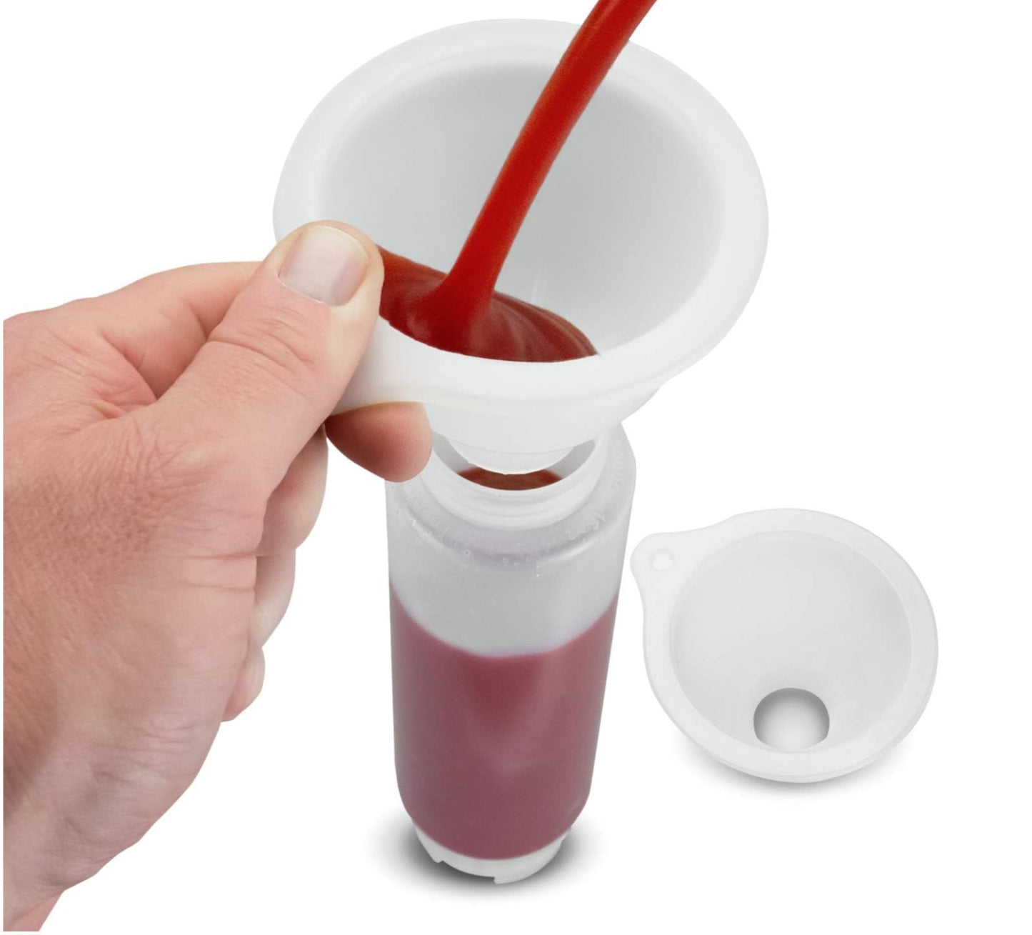 Enteral Bottle Funnel – Flexible Wide-Mouth Silicone Funnel 2 Pack