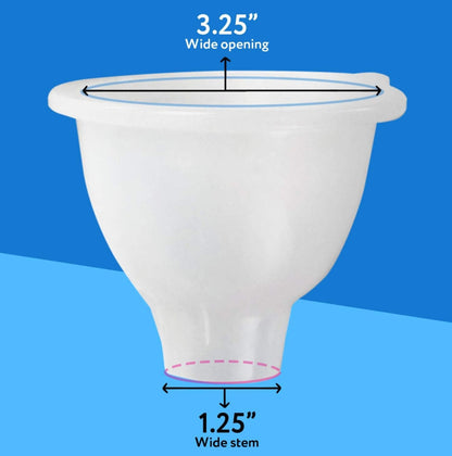 Enteral Bottle Funnel – Flexible Wide-Mouth Silicone Funnel 2 Pack