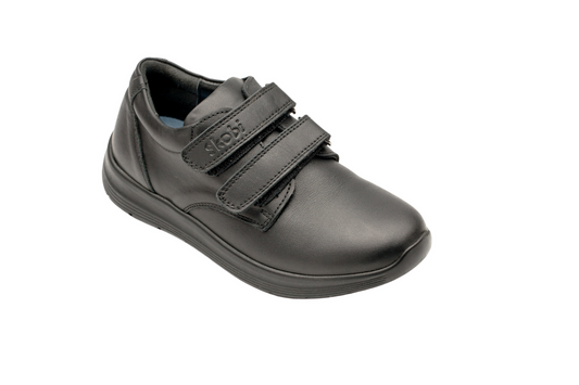 Skobi Howard Leather School Shoes. Black