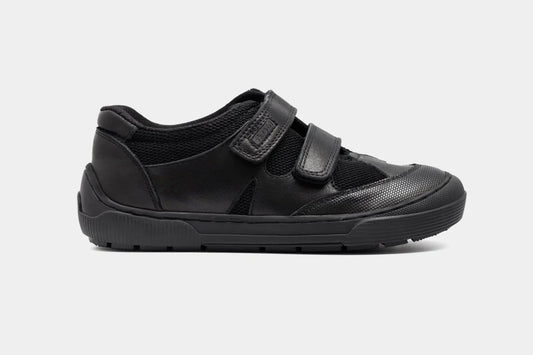 Skobi Thorpe Velcro School Shoes in Black