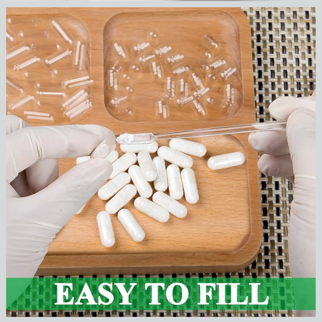 WANANFU Size 000 Empty Vegetarian Capsules (1000 Pack) with Micro Spoon