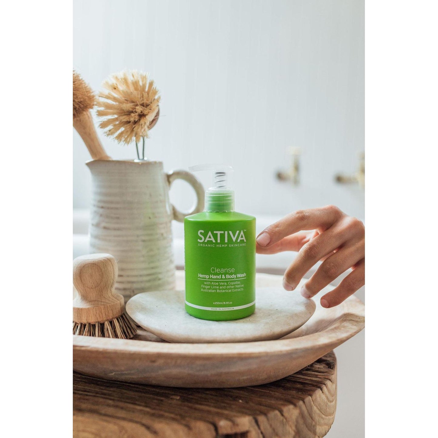 Sativa CLEANSE Organic Hemp Sensitive Body Wash 250ml - Anjelstore 